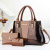 sac à main vernis marron