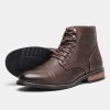 Bottillons en cuir vintage pour hommes
