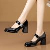 Mocassins femme à talon vernis