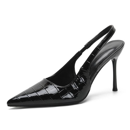Escarpins vernis talon ouvert