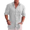 chemise rayée décontractée pour homme