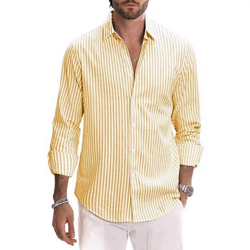 chemise rayée décontractée pour homme