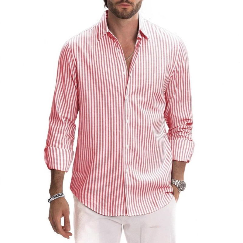 chemise rayée décontractée pour homme