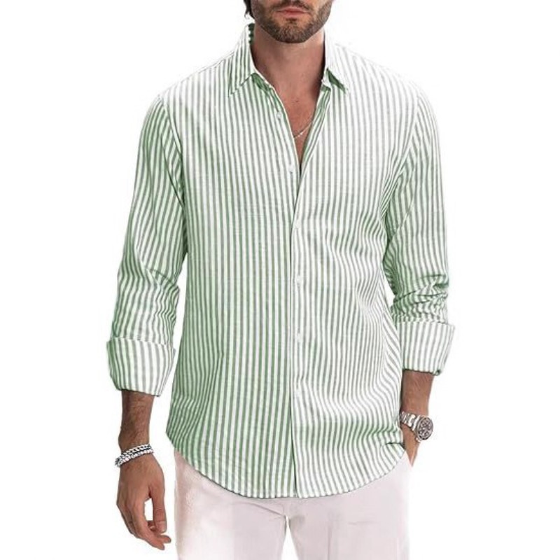 chemise rayée décontractée pour homme