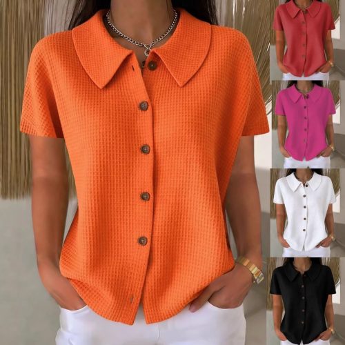 top-femme-polo-manches-courtes