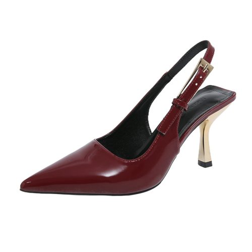 escarpins vernis bout pointu talon ouvert