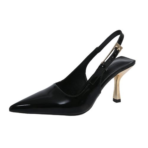 escarpins vernis bout pointu talon ouvert