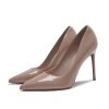 Escarpins vernis talons aiguille du 33 au 40 taupe