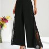 pantalon femme ample avec dentelle