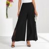 pantalon femme ample avec dentelle
