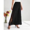 pantalon femme ample avec dentelle