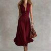 robe longue sans manches avec col