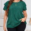 top femme à pois grandes tailles