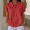 top femme polo manches courtes