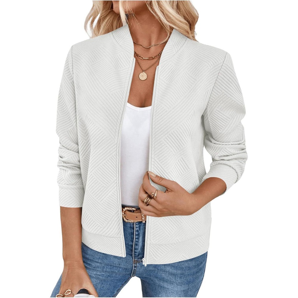 veste bomber texturé pour femme
