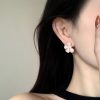 boucles d’oreilles fleurs en argent sterling 925 rose 2