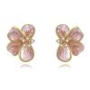 boucles d’oreilles fleurs en argent sterling 925 rose 3