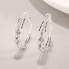 boucles d'oreilles petits anneaux sertis de strass argent