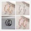 boucles d'oreilles petits anneaux sertis de strass tout 2