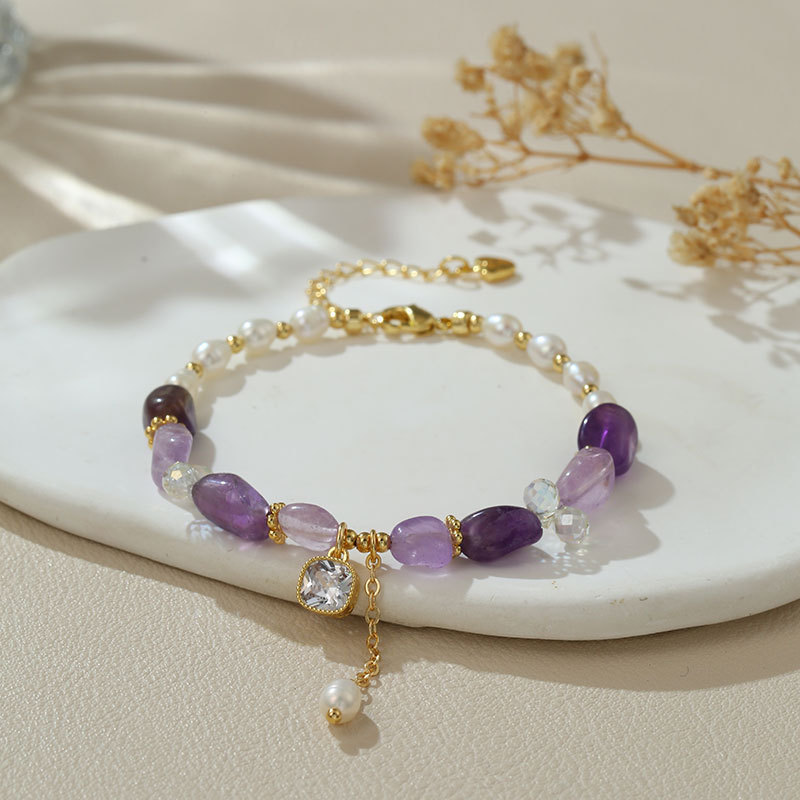 bracelet pierres naturelles amethyste