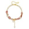 bracelet pierres naturelles cristal rose 1