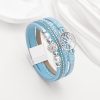 bracelet tressé arbre de vie bleu