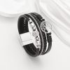 bracelet tressé arbre de vie noir