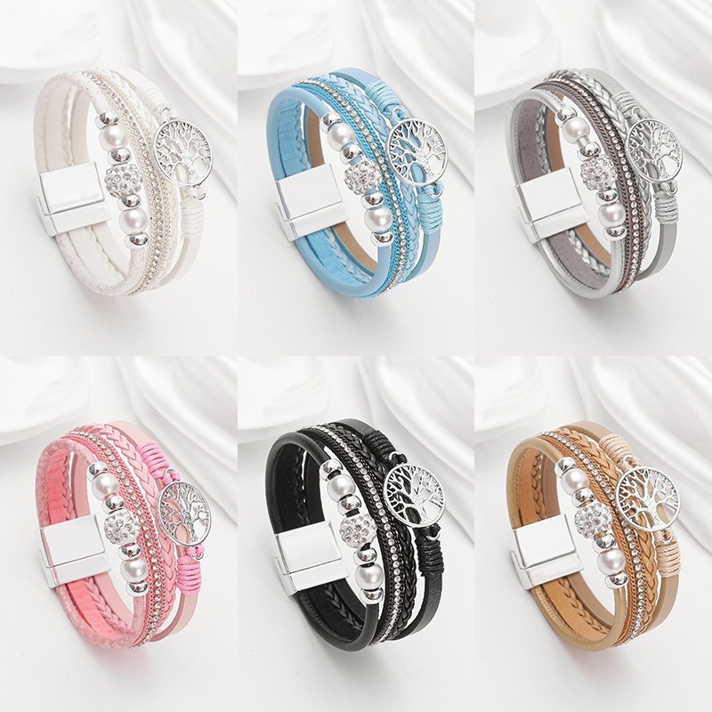 bracelet tressé arbre de vie tous