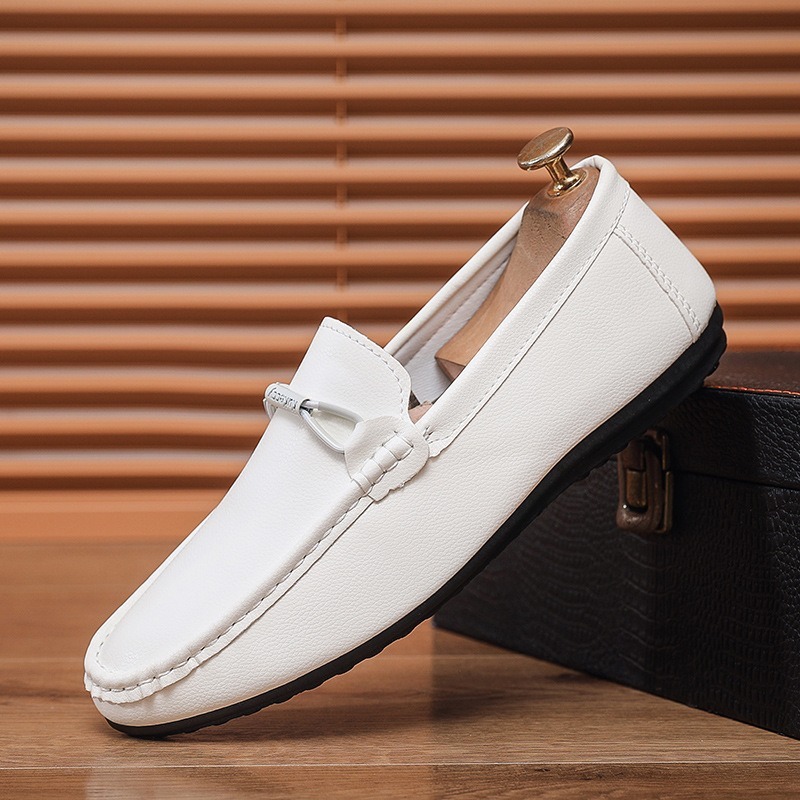 chaussures bateau pour homme blanc
