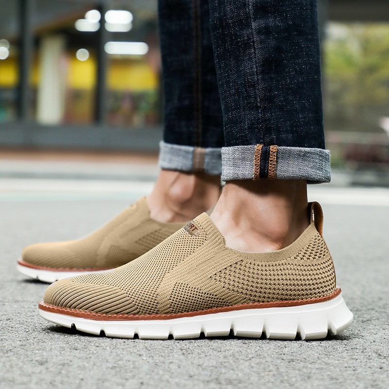 chaussures décontractées respirantes pour homme beige