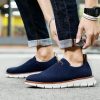 chaussures décontractées respirantes pour homme bleu