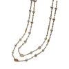 collier vintage sautoir double rangée perles 3