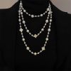 collier vintage sautoir double rangée perles 4
