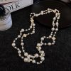collier vintage sautoir double rangée perles 5