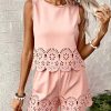 ensemble femme short et t shirt élégant rose