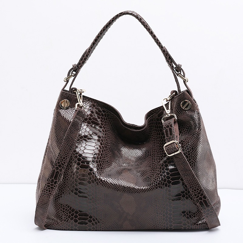 grand sac bandoulière en cuir marron