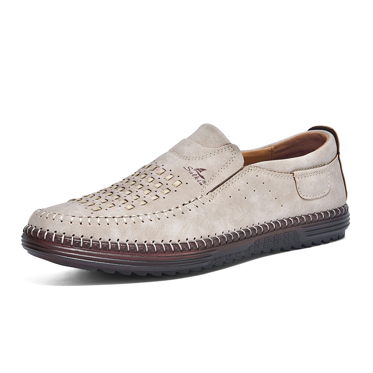 mocassins respirants pour homme beige