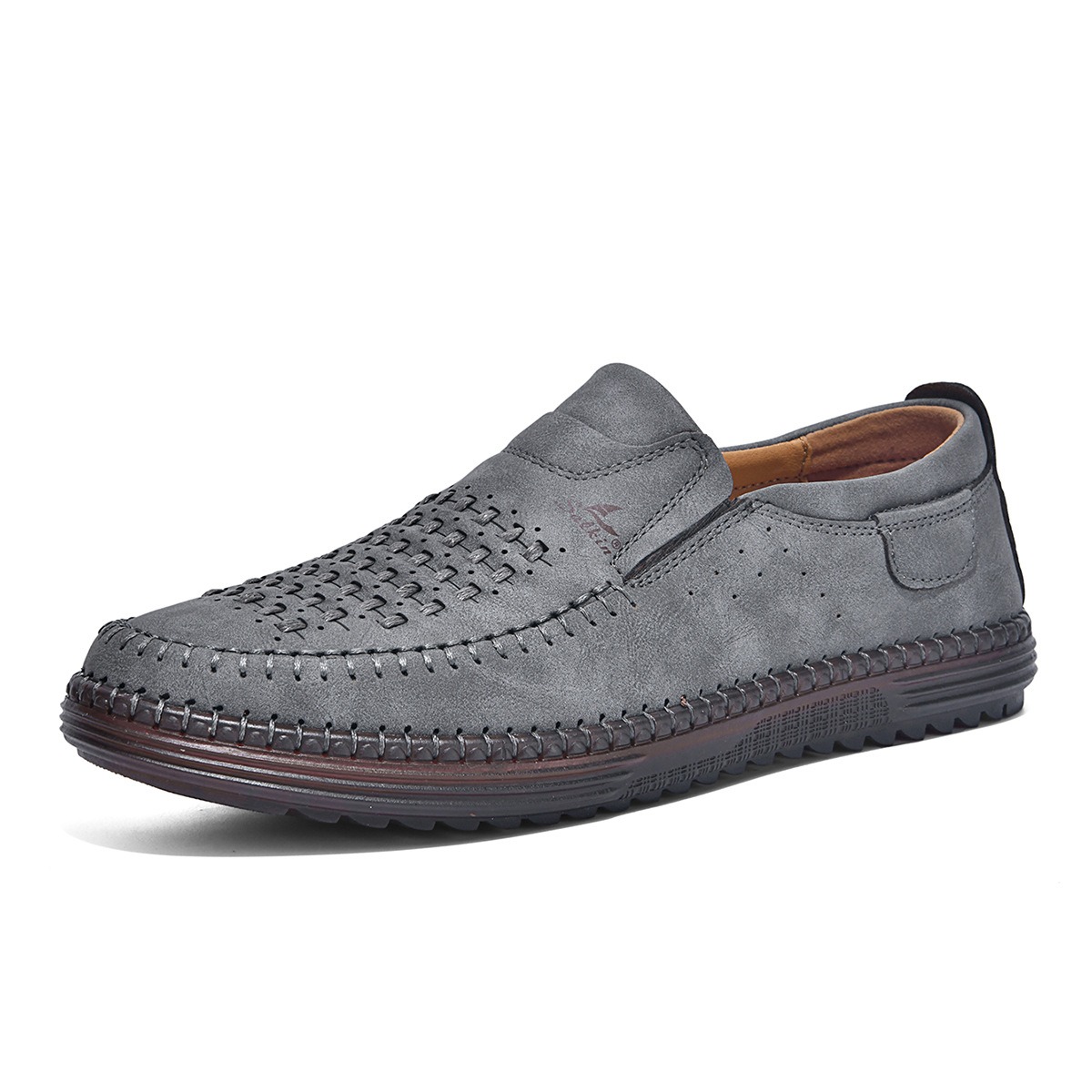 mocassins respirants pour homme gris