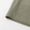 pantalon femme en lin taille haute boutonnée