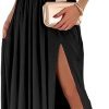 robe longue de cocktail asymétrique une épaule noir 1