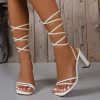 sandales à brides pour femme blanc 2