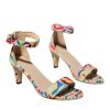 sandales femme colorées à talon carré fin 4