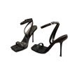 sandales talons aiguilles minimalistes – 2 hauteurs de talon noir 4