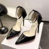 sandales vernies bout pointu talons aiguille noir 2