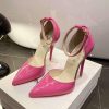 sandales vernies bout pointu talons aiguille rose 2