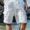 short bermuda pour homme cotone et lin blanc