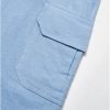 short bermuda pour homme cotone et lin bleu ciel detail 2