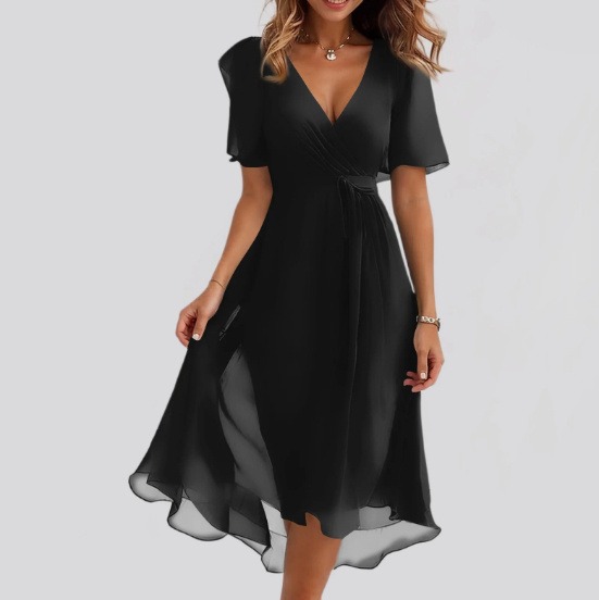 robe légère mousseline noir