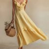 robe longue légère jaune