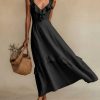 robe longue légère noir